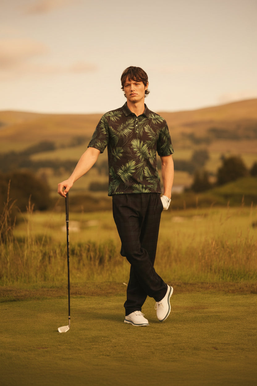 The Palms Print Polo